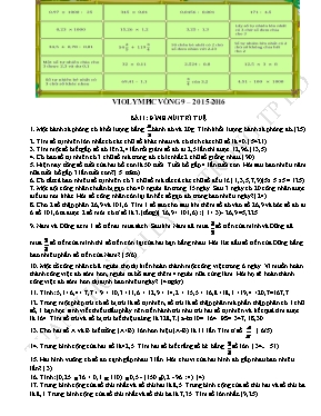 Đề thi violympic môn Toán Khối 4 - Vòng 9 - Năm học 2015-2016